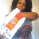 A big black girl records herself using the toilet after eating her McDonalds meal. She complains of stomach cramps. She pisses and wet farts are heard, but no obvious shitting sounds. Over 8 minutes.